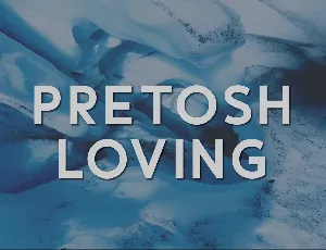 Pretosh Loving font