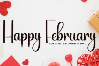 Happy February Script font