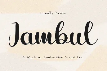 Jambul font