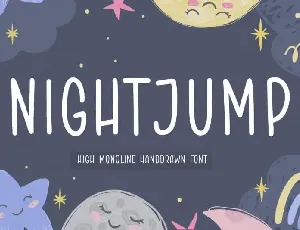 NIGHTJUMP High Monoline Handdrawn font