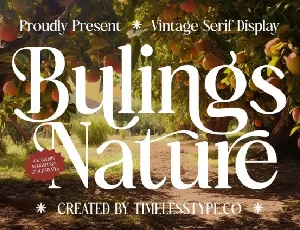 Bulings Nature font