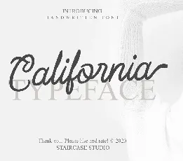 California Handwritten font