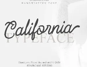 California Handwritten font