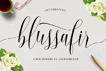 Blussafir Script font