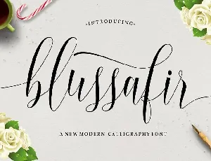 Blussafir Script font