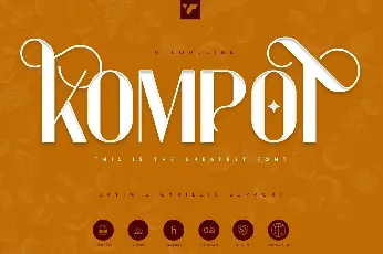 Kompot Display Demo font