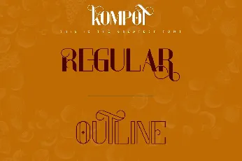 Kompot Display Demo font