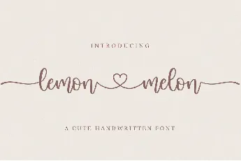 Lemon Melon Script Font