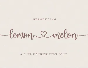 Lemon Melon Script Font