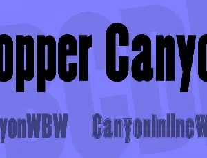 Copper Canyon font