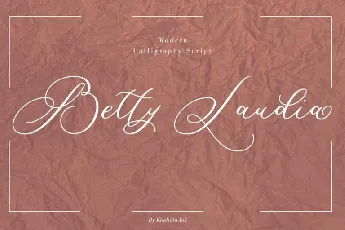 Betty Laudia Script font