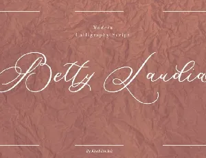 Betty Laudia Script font