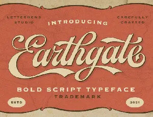 Earthgate Bold Script font