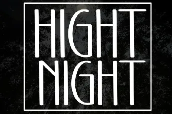 Hight Night Script font