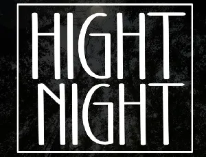 Hight Night Script font