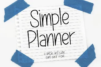 Simple Planner Display font