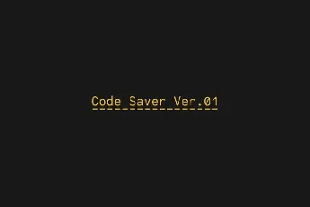 Code Saver Family font