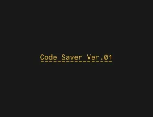 Code Saver Family font