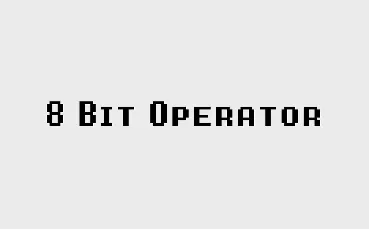 8-bit Operator font