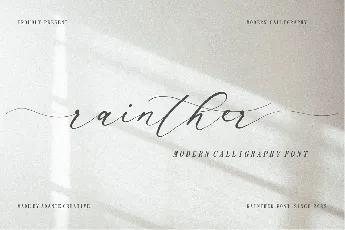 Rainther font