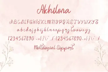 Akhilona font