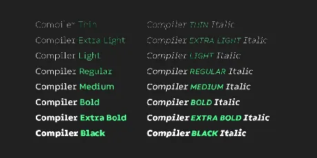 Compiler Family font