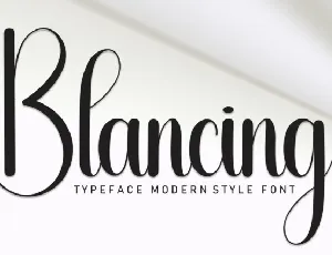 Blancing Script font