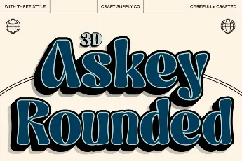 Askey Rounded 3D font