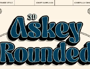 Askey Rounded 3D font