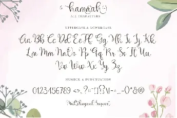 Hello Hamna Calligraphy font