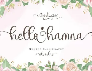 Hello Hamna Calligraphy font