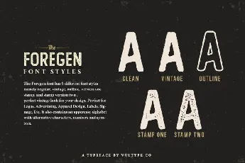 The Foregen Vintage font