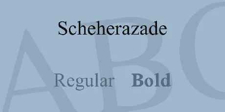 Scheherazade font