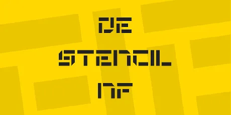 De Stencil NF font