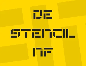 De Stencil NF font