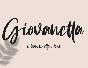 Giovanetta Bold Handwritten font