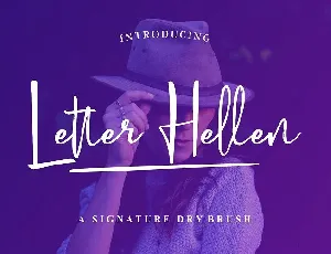 Letter Hellen Signature font