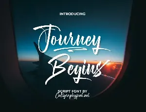 Journey Begins Demo font