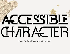 ACCESSIBLE CHARACTER DEMO font