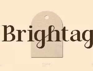 Brightag font