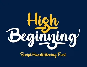 High Beginning Script font