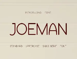 Joeman font