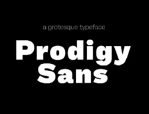 Prodigy Free Sans Family font