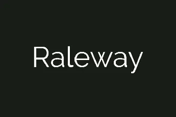 Raleway Family font