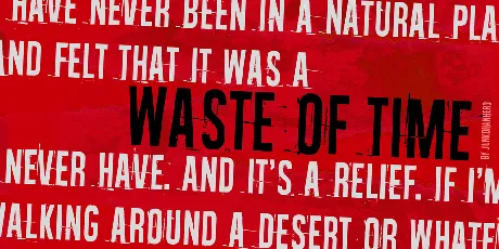 Waste of time font