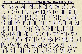 Panorama Ligatures Demo font