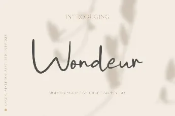 Wondeur Script font