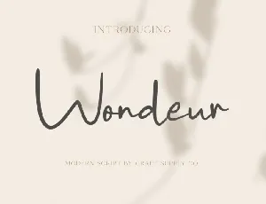 Wondeur Script font