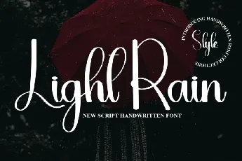 Light Rain Script font