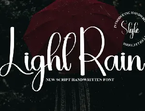 Light Rain Script font